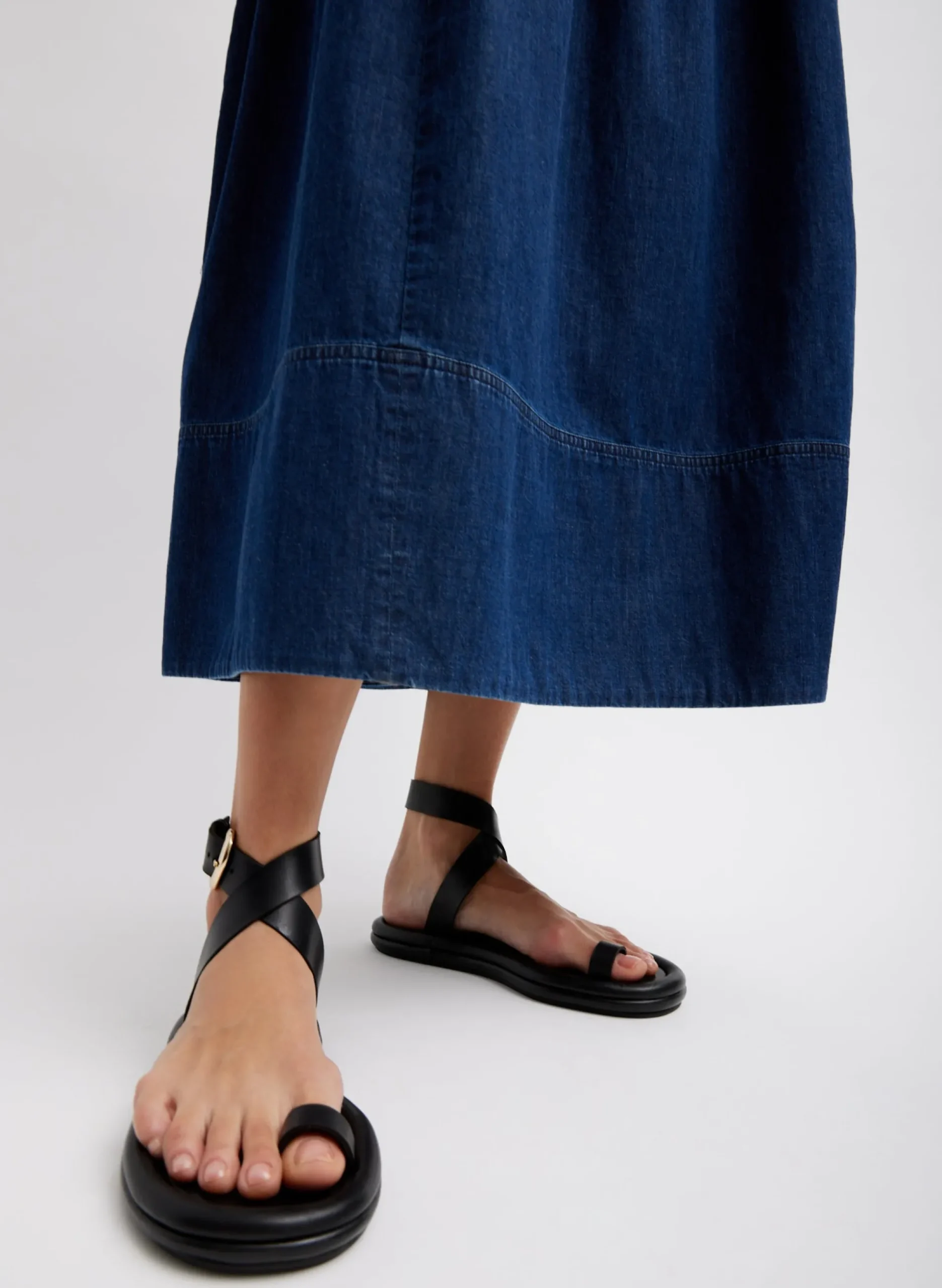 Light Weight Stone Wash Sculpted Dress