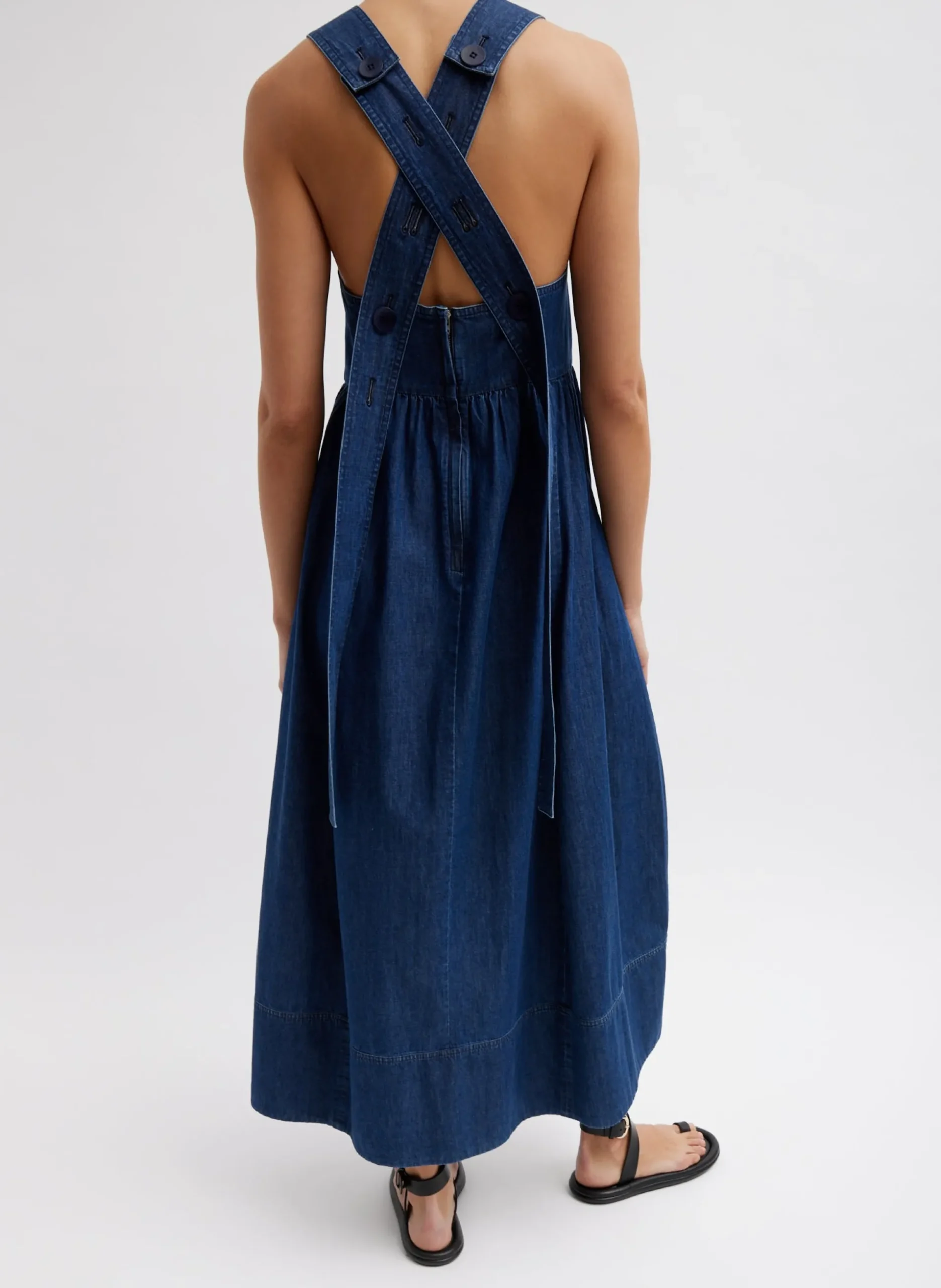 Light Weight Stone Wash Sculpted Dress