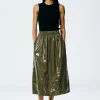 Light Weight Stretch Patent Smocking Waistband Full Skirt
