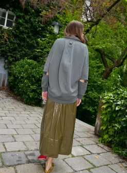 Light Weight Stretch Patent Smocking Waistband Full Skirt