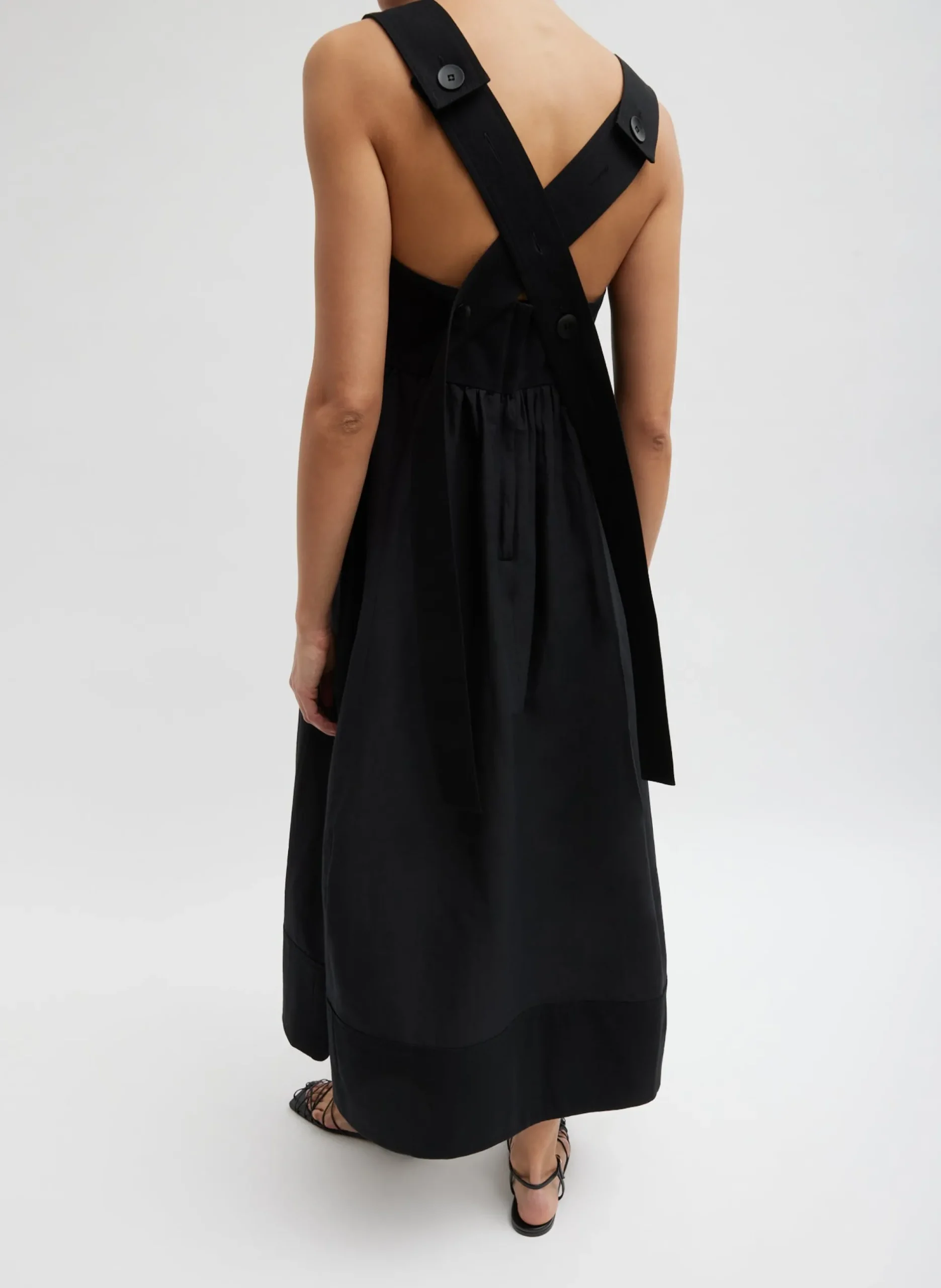 Linen Cotton Voile Sculpted Dress