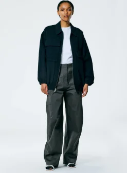 Luxe Wool Angora Oversized Bomber