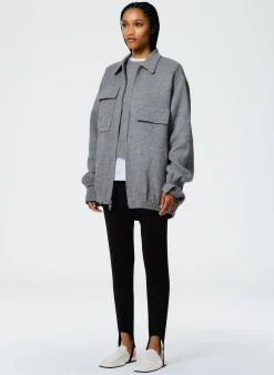 Luxe Wool Angora Oversized Bomber