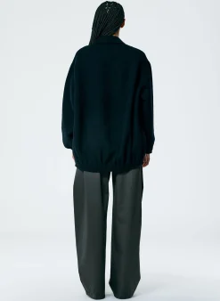 Luxe Wool Angora Oversized Bomber