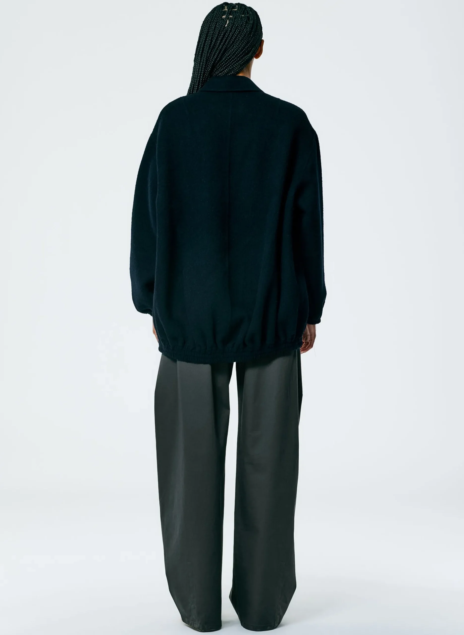 Luxe Wool Angora Oversized Bomber