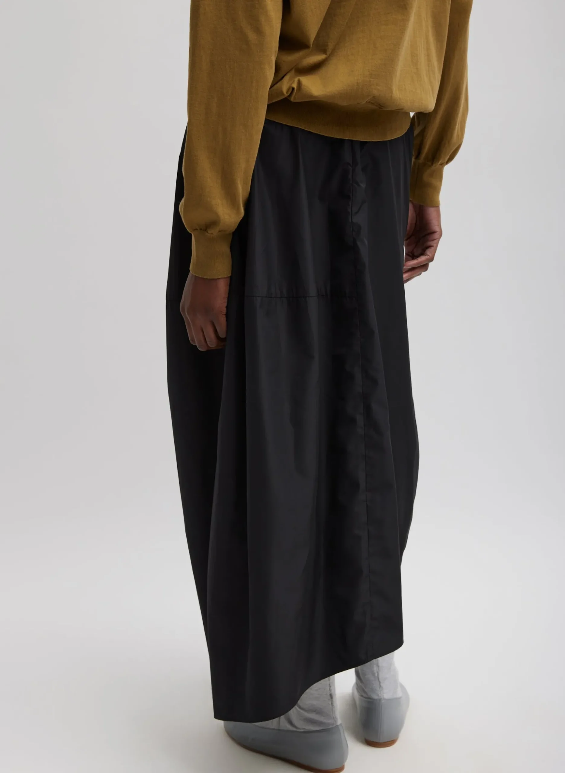 Nylon Asymmetrical Balloon Skirt