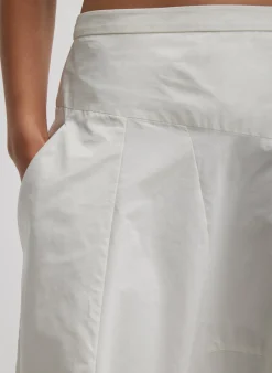 Nylon Asymmetrical Balloon Skirt