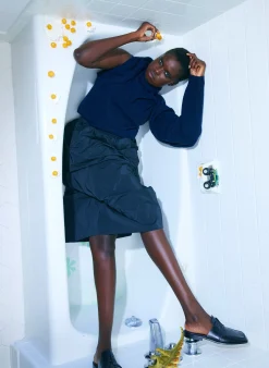 Nylon Pull On Full Skirt