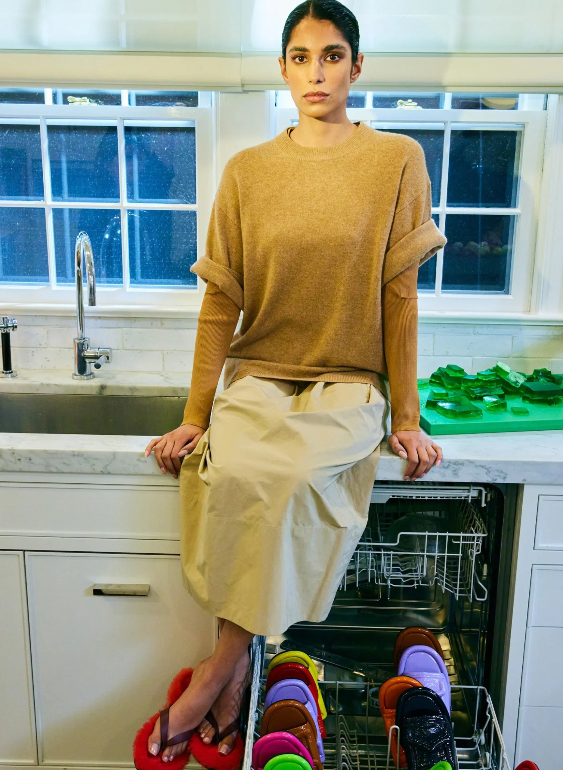 Nylon Pull On Full Skirt