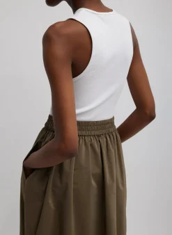 Nylon Pull On Full Skirt