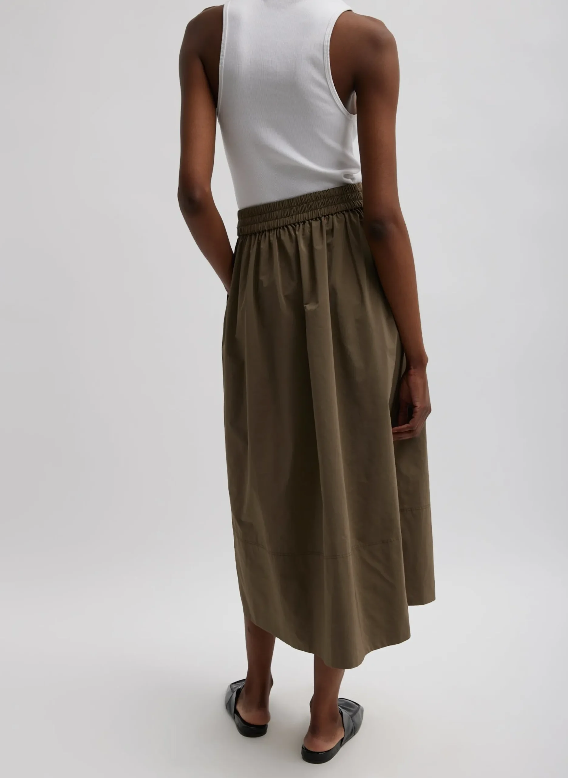 Nylon Pull On Full Skirt