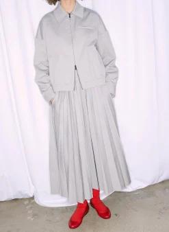 Oliver Cotton Stretch Tricotine Pintucked Skirt