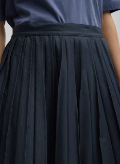 Oliver Cotton Stretch Tricotine Pintucked Skirt