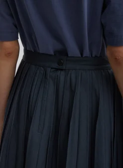 Oliver Cotton Stretch Tricotine Pintucked Skirt