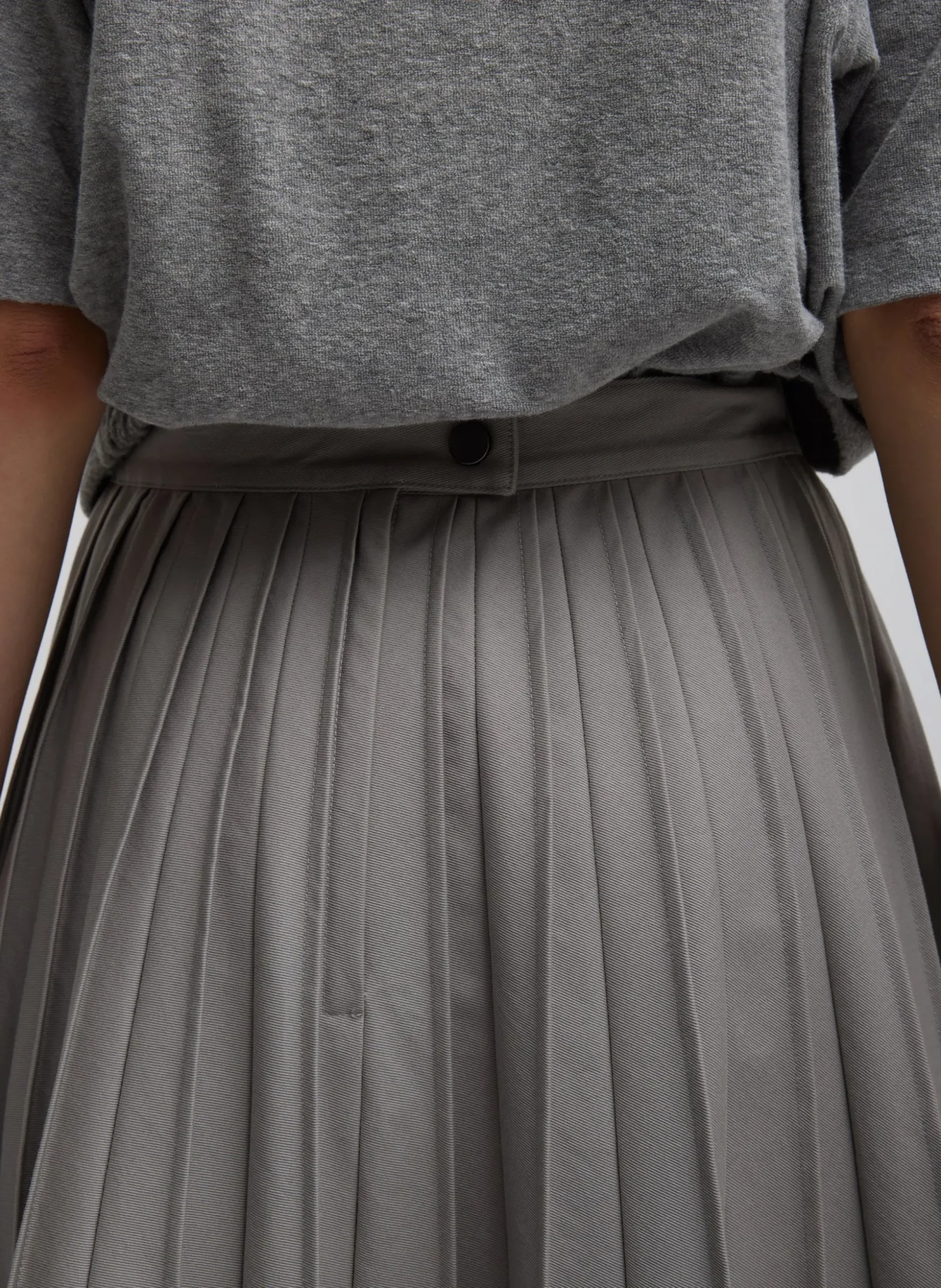 Oliver Cotton Stretch Tricotine Pintucked Skirt