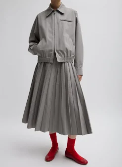 Oliver Cotton Stretch Tricotine Pintucked Skirt