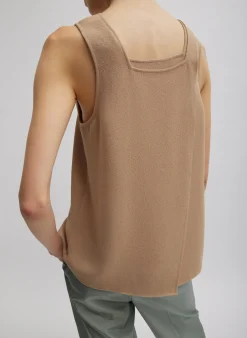 Pebble Sable Square Neck Cross Back Tank