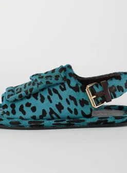 Pony Hair Calf Print Slingback Beryen Sandal