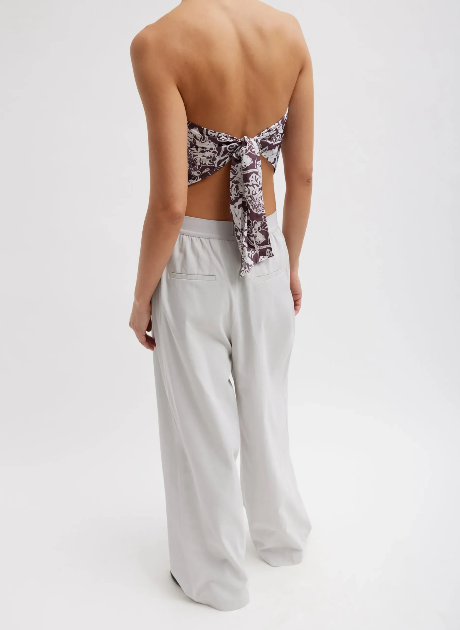 Recycled Nylon Batik Strapless Bandeau