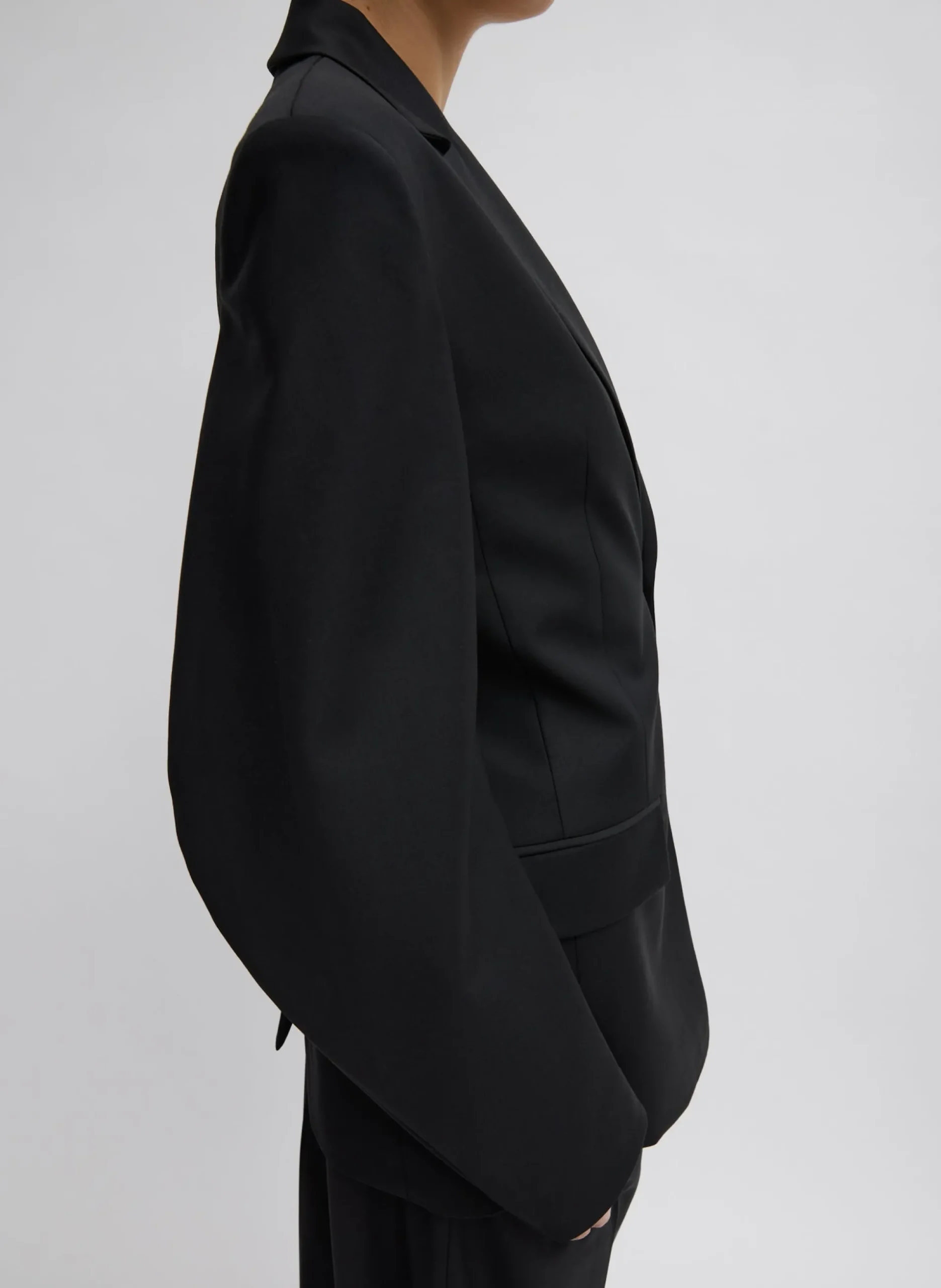 Recycled Tropical Wool Sculpted Blazer