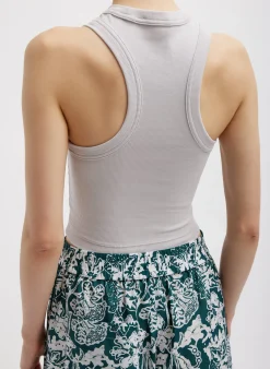 Ribbed T-Shirt Cropped Tank