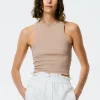 Ribbed T-Shirt Cropped Tank