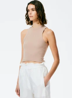 Ribbed T-Shirt Cropped Tank