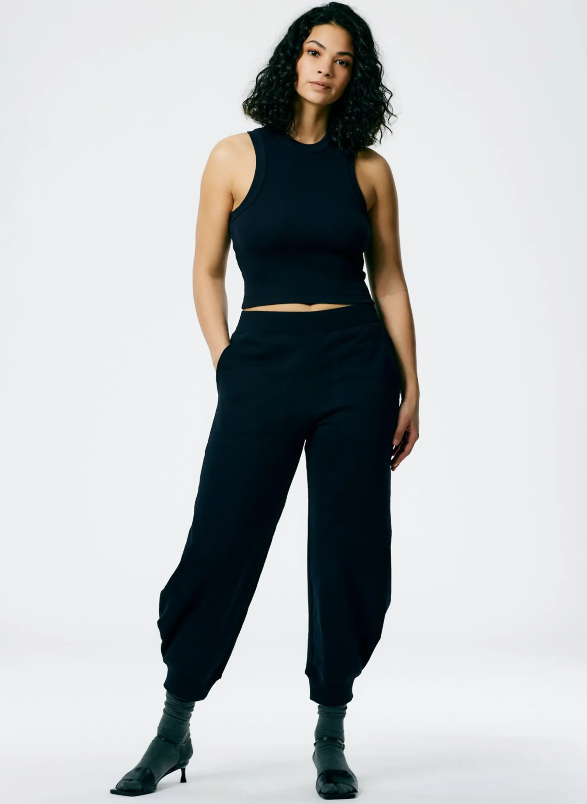 Ribbed T-Shirt Cropped Tank