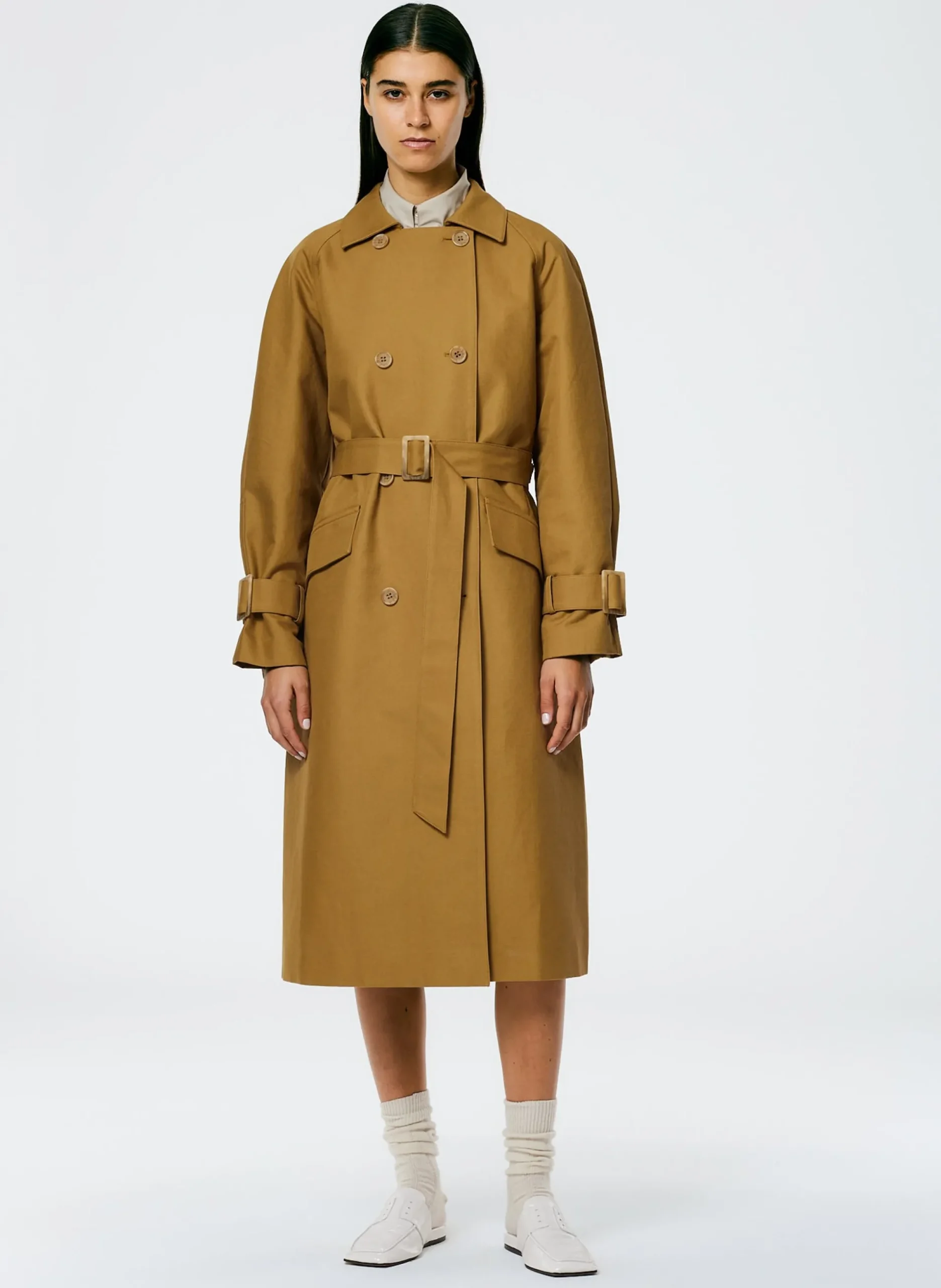 Sculpted Cotton Trench