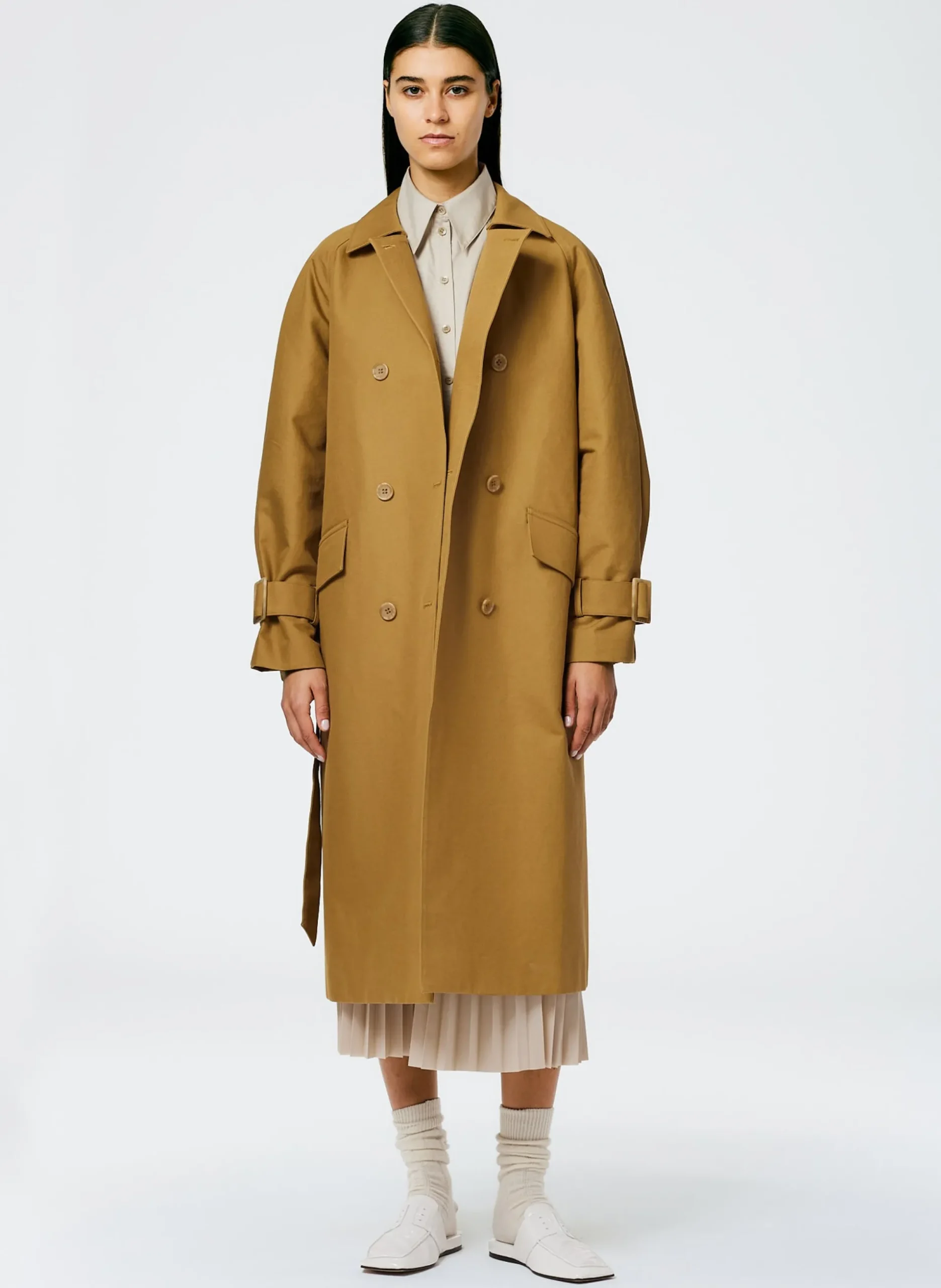 Sculpted Cotton Trench