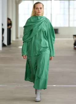 Silk Habutai Circular Seamed Skirt