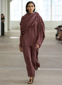 Silk Habutai Circular Seamed Skirt