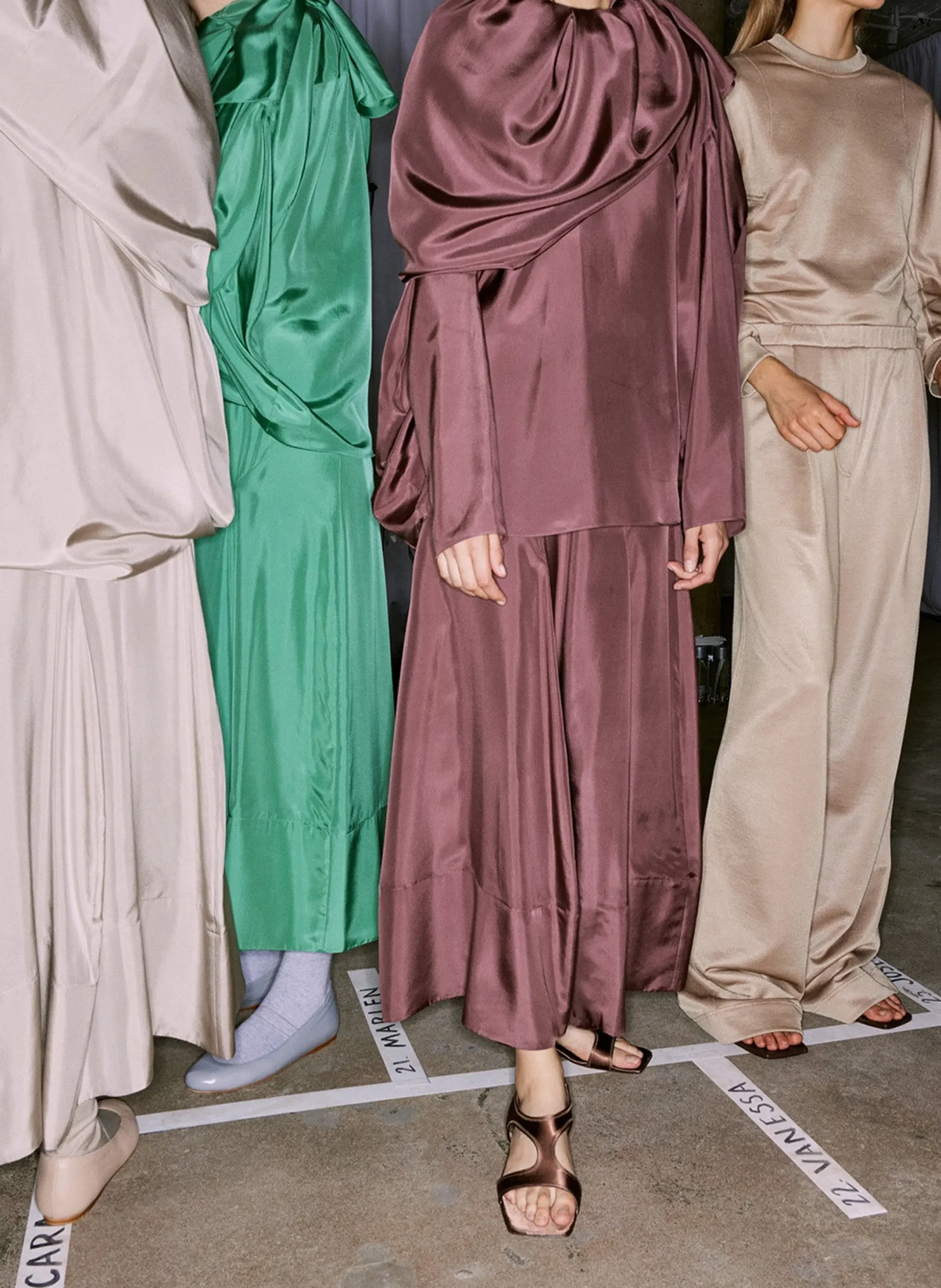 Silk Habutai Circular Seamed Skirt