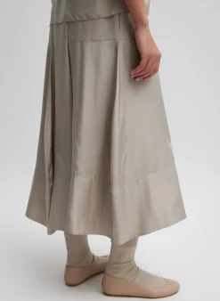 Silk Habutai Circular Seamed Skirt
