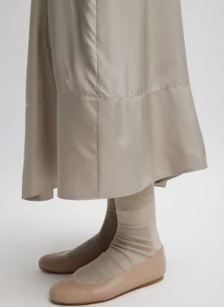 Silk Habutai Circular Seamed Skirt