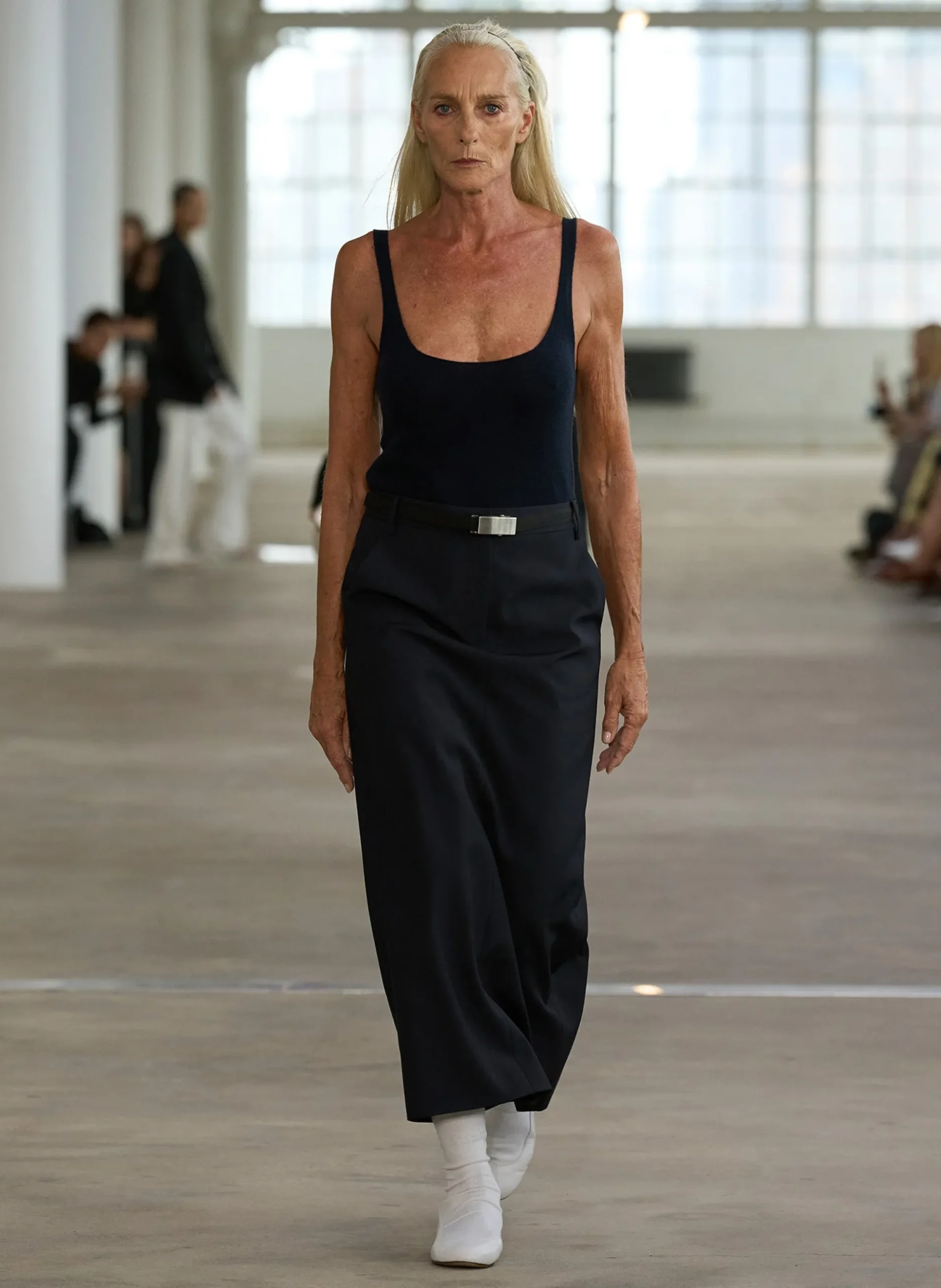 Silk Nylon Maxi Skirt