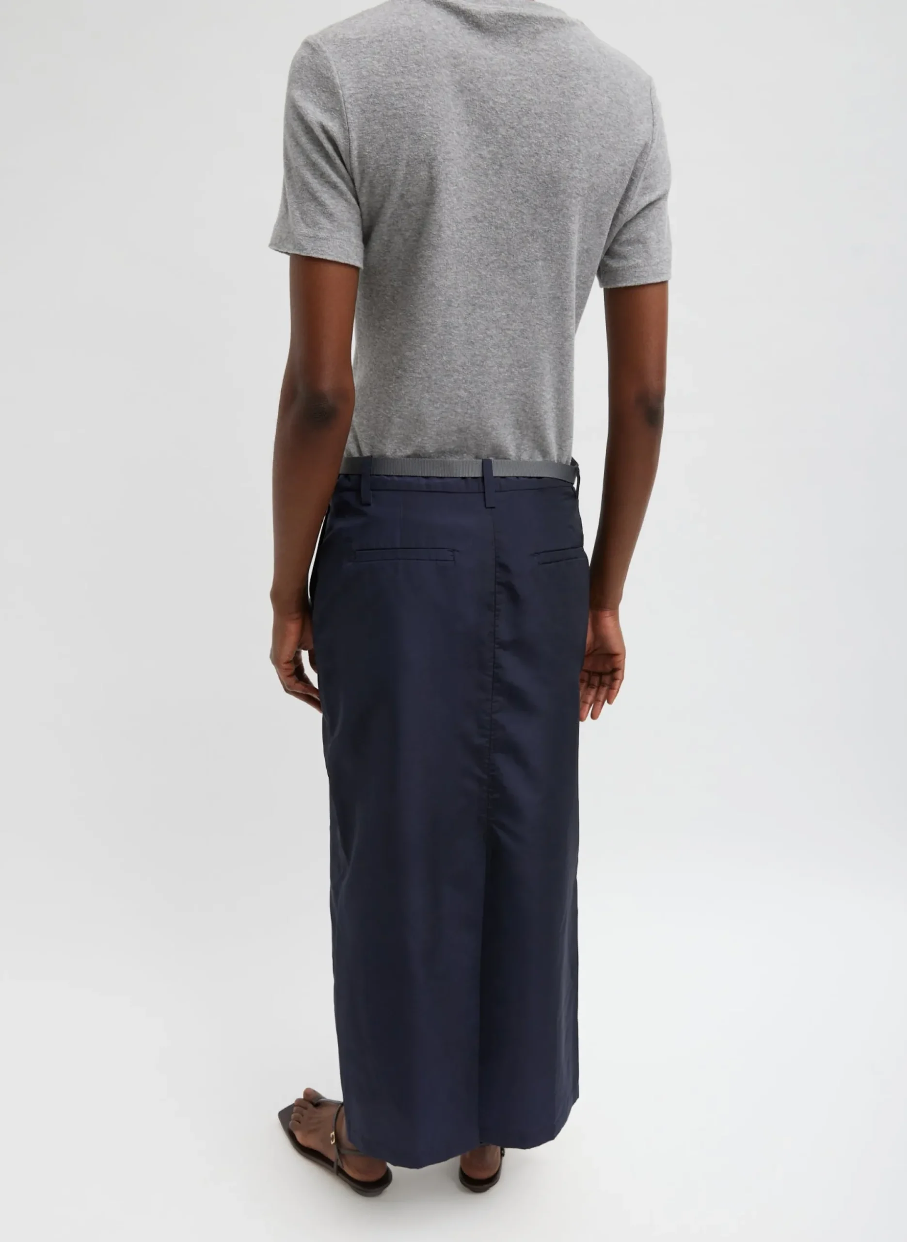 Silk Nylon Maxi Skirt