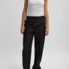 Silk Nylon Straight Leg Trouser