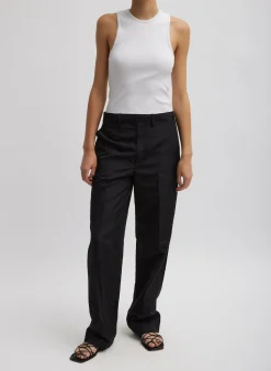 Silk Nylon Straight Leg Trouser