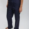 Silk Nylon Straight Leg Trouser