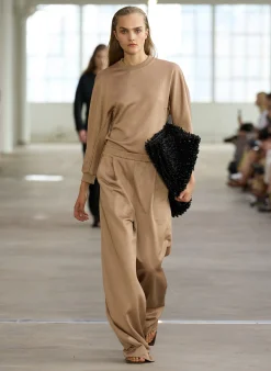 Silk Terry Sculpted Sleeve Slim Sweatshirt