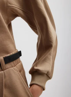 Silk Terry Sculpted Sleeve Slim Sweatshirt