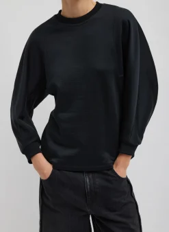 Silk Terry Sculpted Sleeve Slim Sweatshirt