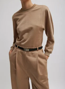 Silk Terry Sculpted Sleeve Slim Sweatshirt