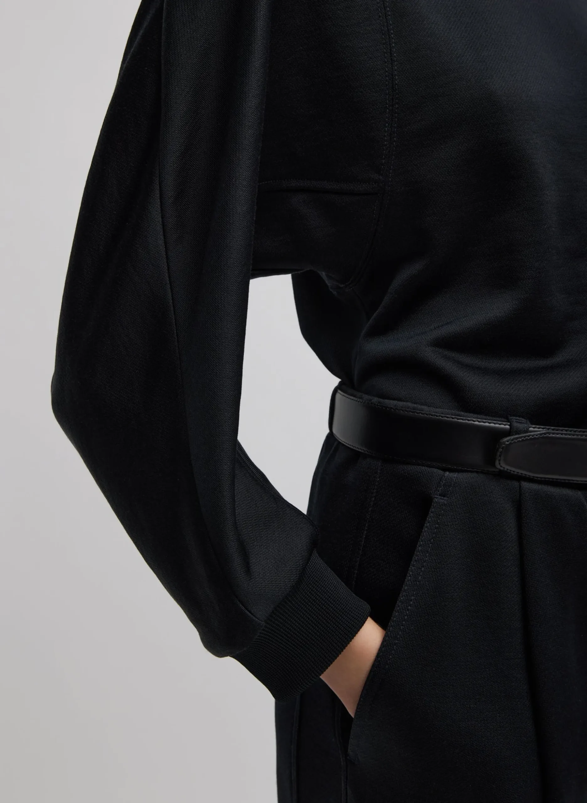 Silk Terry Sculpted Sleeve Slim Sweatshirt