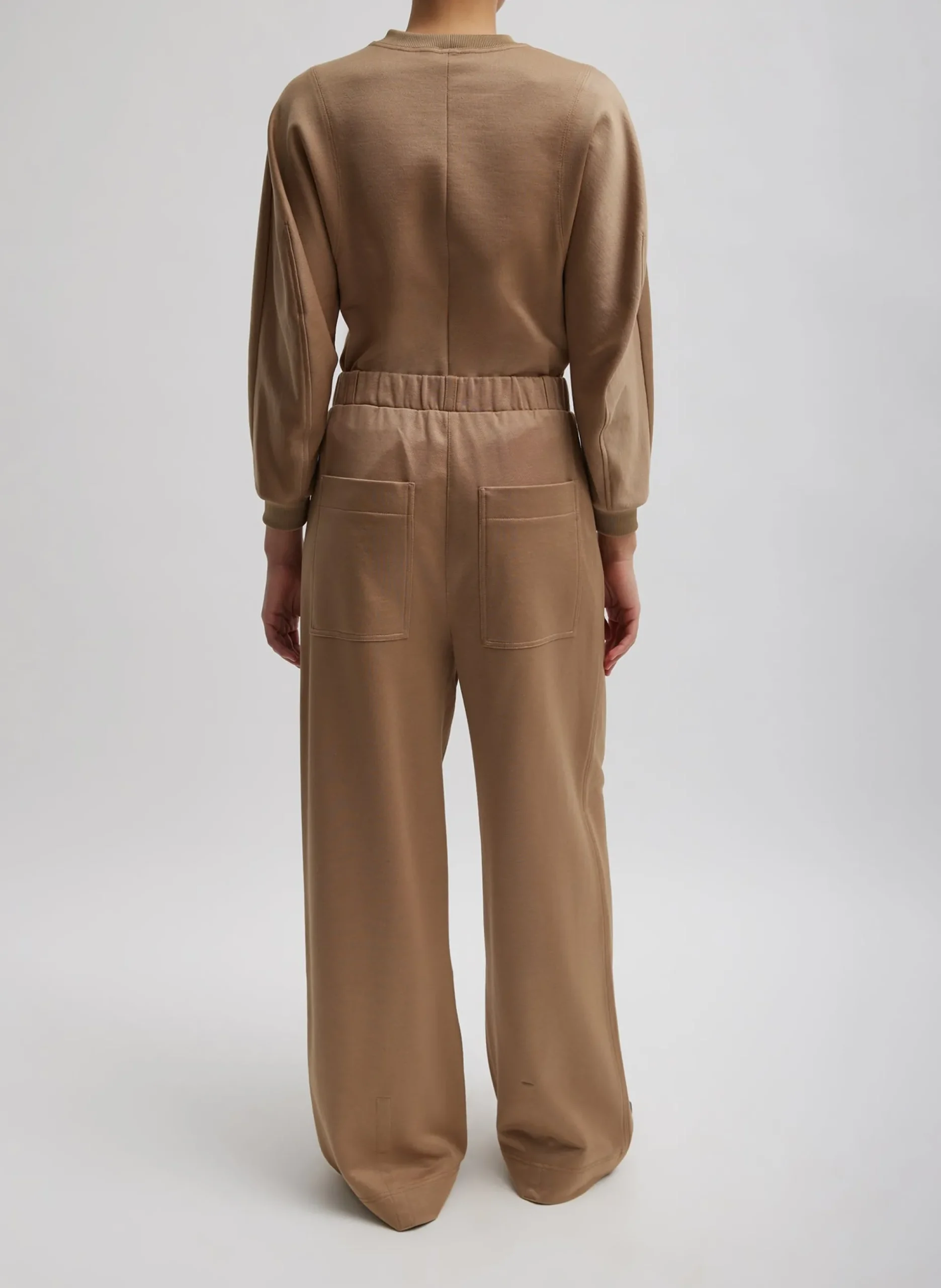 Silk Terry Sculpted Sleeve Slim Sweatshirt