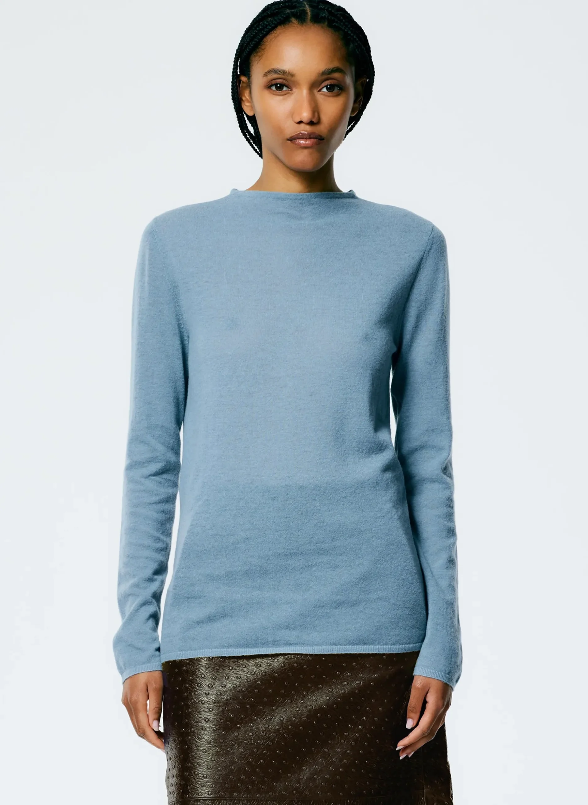 Skinlike Mercerized Wool Soft Sheer Pullover