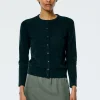 Skinlike Mercerized Wool Shrunken Cardigan