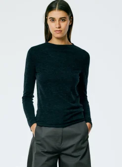 Skinlike Mercerized Wool Soft Sheer Pullover