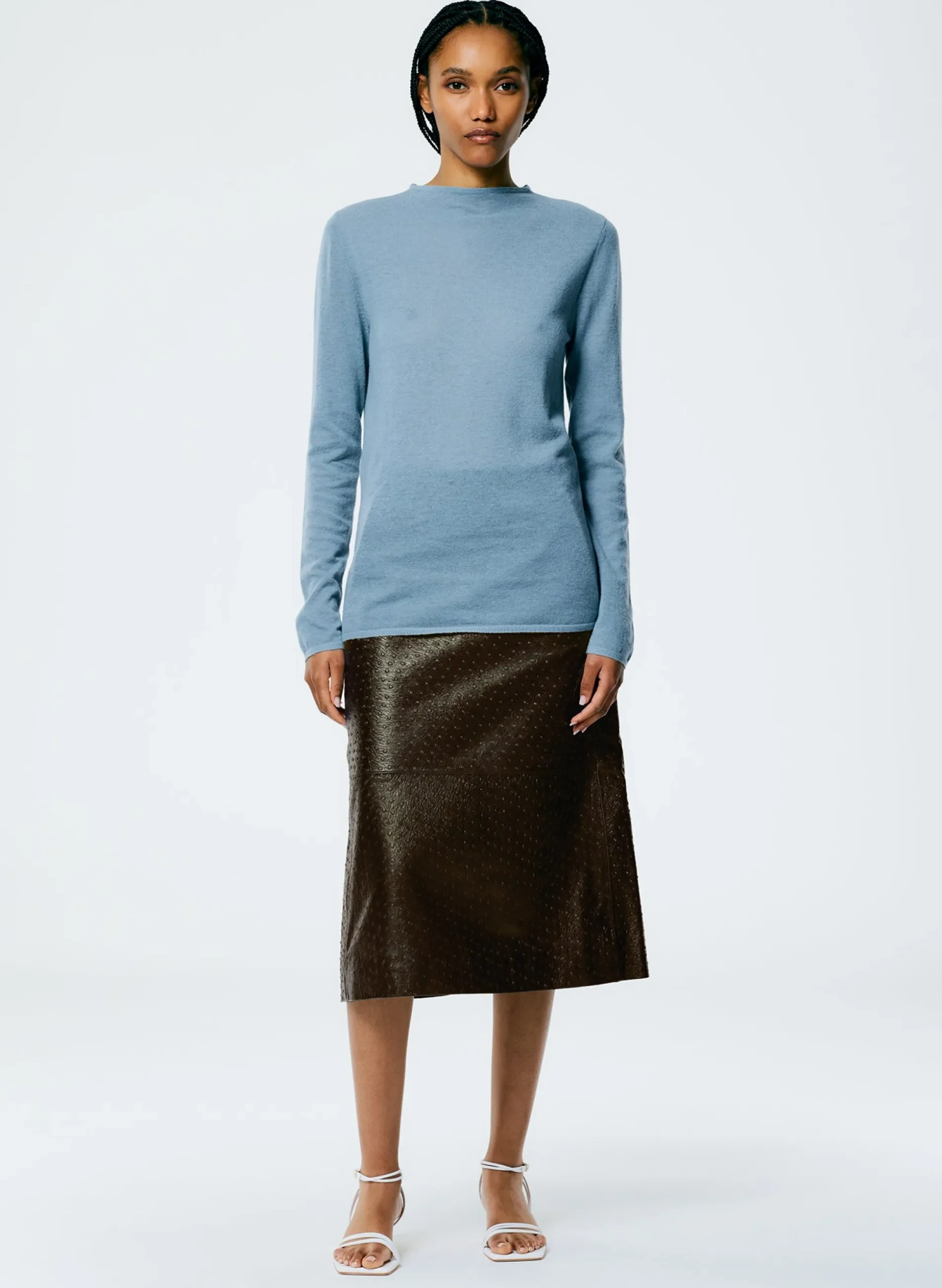 Skinlike Mercerized Wool Soft Sheer Pullover